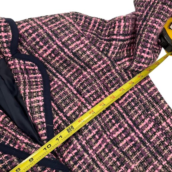 Vintage Pink & black Tweed Skirt Suit Set Size 8 First Option Acrylic/Polyester - Picture 10 of 11